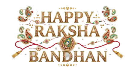 Happy Raksha Bandhan Transparent Png With Decorative Elements - Free Happy Raksha Bandhan Png Transparent Download