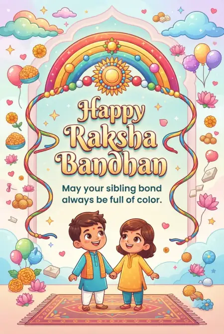 Happy Raksha Bandhan Wishes 2026 For Siblings - Free Happy Raksha Bandhan Wishes 2026 Download