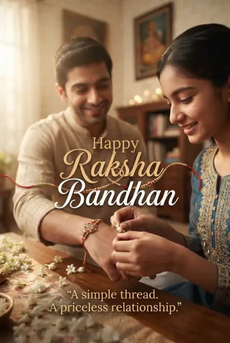 Happy Raksha Bandhan Wishes 2026 In Hindi - Free Happy Rakhi Wishes 2026 Download