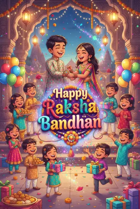 Free Happy Raksha Bandhan Wishes For Siblings Image Download