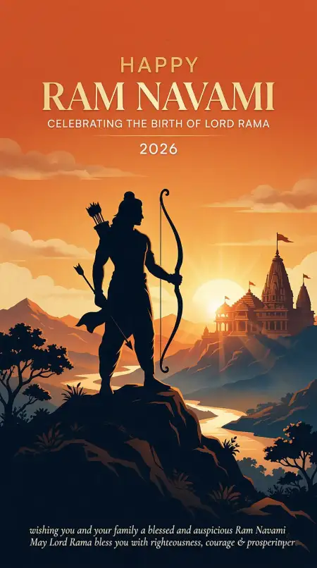 Happy Ram Navami 2026 Festival Poster Design - Free Happy Ram Navami 2026 Download