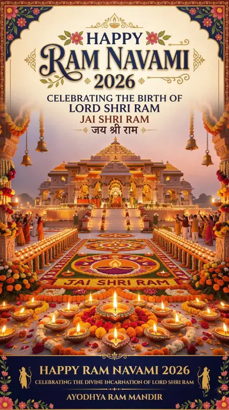 Happy Ram Navami 2026 Greeting Card Images - Free Happy Ram Navami 2026 Download