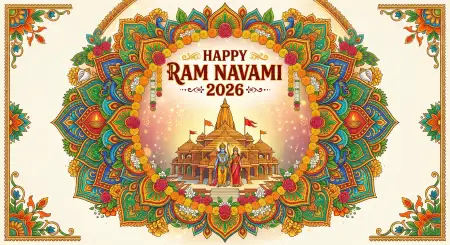 Free Happy Ram Navami 2026 Images With Saffron Theme Background Image Download
