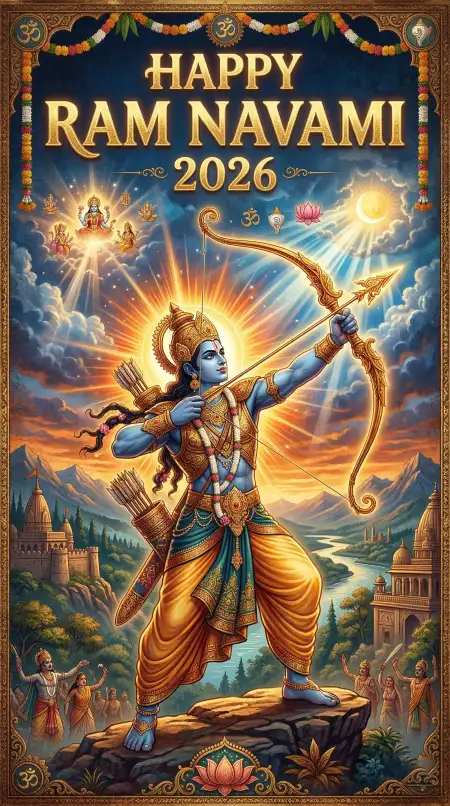 Happy Ram Navami 2026 Lord Rama Festival Poster - Free Happy Ram Navami 2026 Download