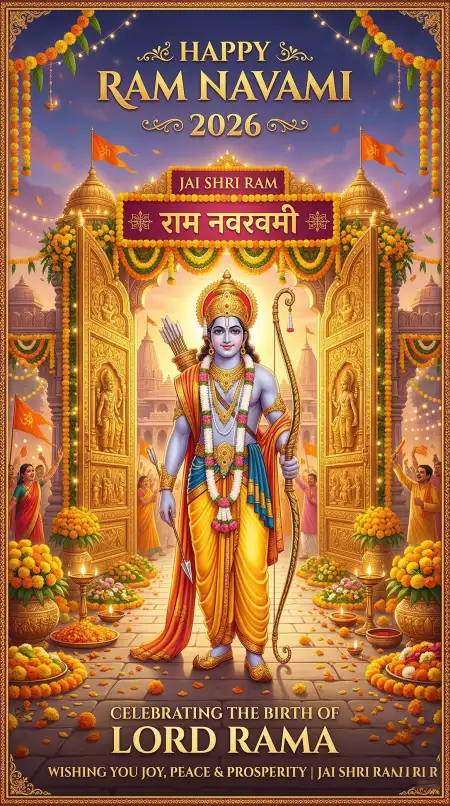 Happy Ram Navami 2026 Ram Navami Devotion Wallpaper - Free Happy Ram Navami 2026 Download