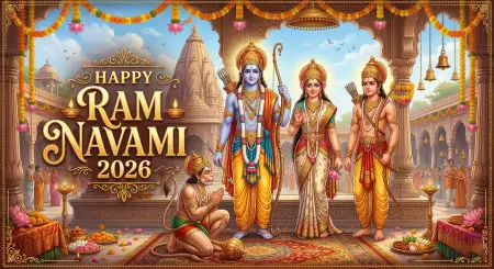 Happy Ram Navami 2026 Ram Navami Greeting Wallpaper - Free Happy Ram Navami 2026 Download