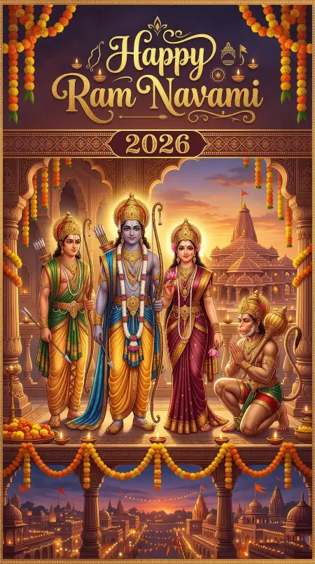Happy Ram Navami 2026 Ram Navami Poster Template - Free Happy Ram Navami 2026 Download