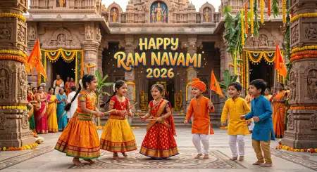 Free Happy Ram Navami 2026 Story Images Hd With Temple Image Download