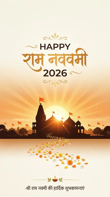 Happy Ram Navami 2026 Wishes In Hindi - Free Happy Ram Navami 2026 Download