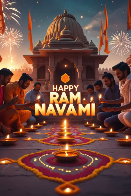 Happy Ram Navami Banner Background Design - Free Background Download