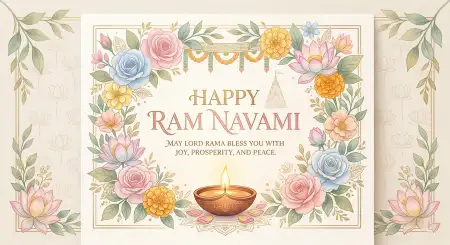 Free Happy Ram Navami Greeting Images With Blessings Image Download