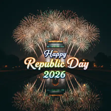 Free Happy Republic Day 2026 Calligraphy Text Background Download