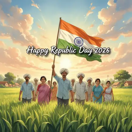 Free Happy Republic Day 2026 Farmer Theme Images Background Download