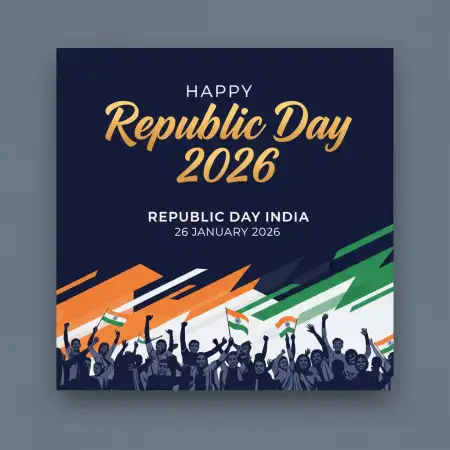 Free Happy Republic Day 2026 Greeting Card With Quotes Background Download