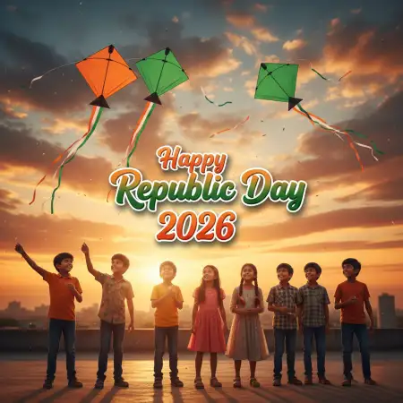 Free Happy Republic Day 2026 Kids Poster Background Download