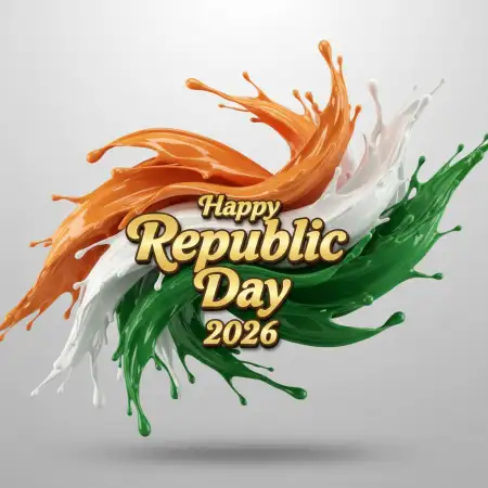 Free Happy Republic Day 2026 Republic Day Tricolor Art Background Download