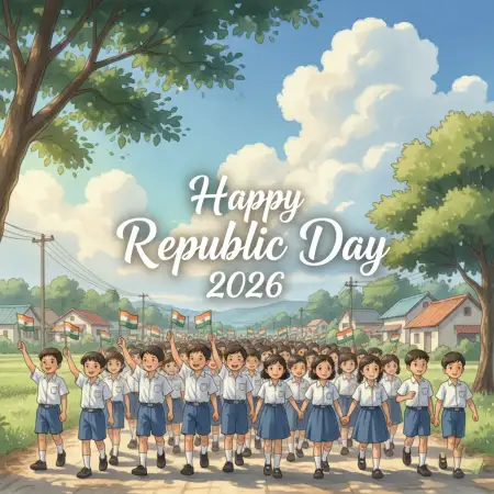 Free Happy Republic Day 2026 School Banner Background Download