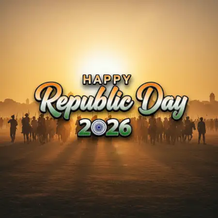 happy republic day 2026 stylish font