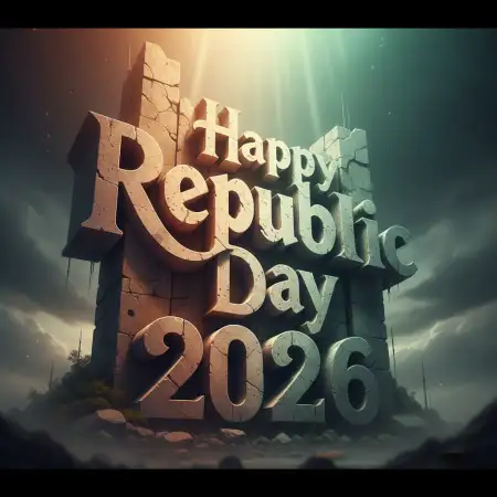 Free Happy Republic Day 2026 Typography Design Background Download