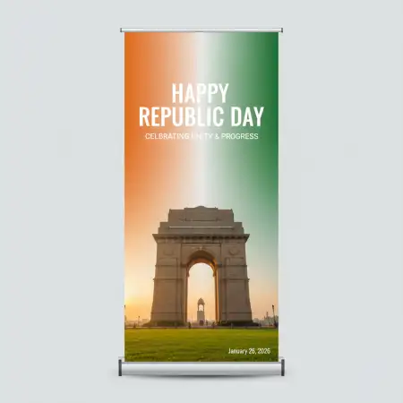 Free Happy Republic Day Banner 6x3 Size Background Download