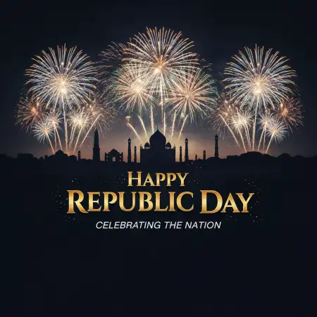 Free Happy Republic Day Banner Calligraphy Font Background Download