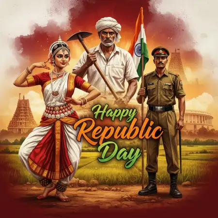 Free Happy Republic Day Creative Poster Background Download