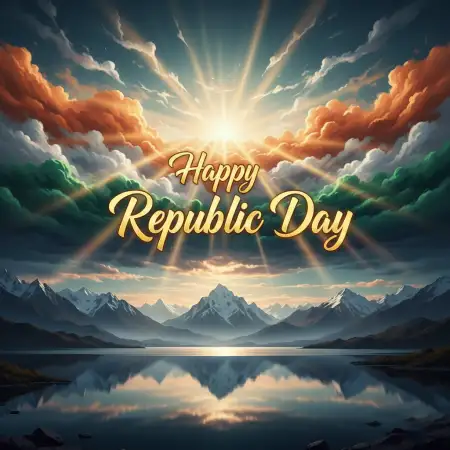 happy republic day greeting card