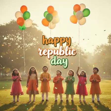 Free Happy Republic Day Wishes For Kids Background Download