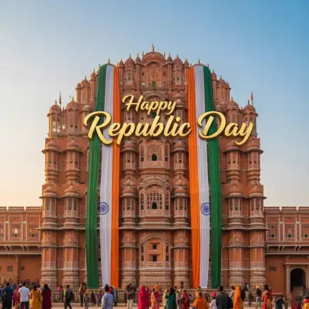 Happy Republic Day Wishes With Indian Flag - Free Indian Republic Day Download