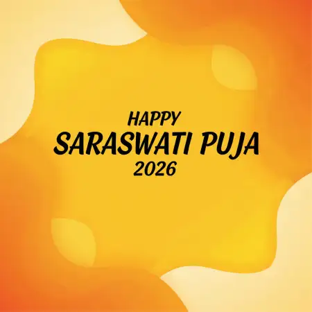 Free Happy Saraswati Puja 2026 Digital Card Background Download