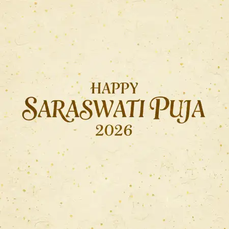 Free Happy Saraswati Puja 2026 Wishes Background Download