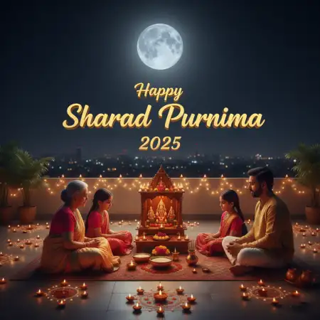Happy Sharad Purnima 2025 Facebook Cover Photo - Free Happy Sharad Purnima 2025 Download