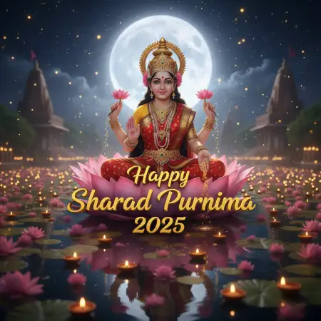 Happy Sharad Purnima 2025 Greetings Card - Free Happy Sharad Purnima 2025 Download