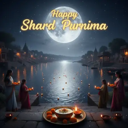 Happy Sharad Purnima Chandni Raat Wallpaper - Free Happy Sharad Purnima Download