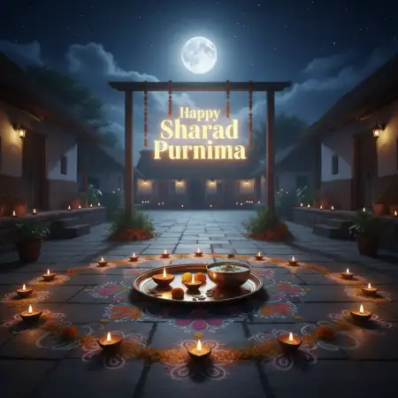 Happy Sharad Purnima Moonlight Background - Free Background Download