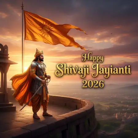 Happy Shivaji Jayanti 2026 Banner Design - Free Happy Shivaji Jayanti 2026 Download