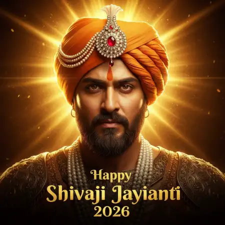 Happy Shivaji Jayanti 2026 Creative Banner - Free Happy Shivaji Jayanti 2026 Download