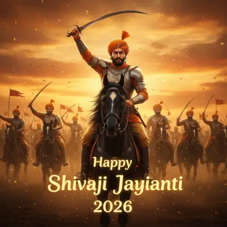 Happy Shivaji Jayanti 2026 Festival Flex Banner - Free Happy Shivaji Jayanti 2026 Download