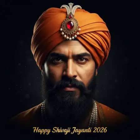 Happy Shivaji Jayanti 2026 Marathi Typography - Free Happy Shivaji Jayanti 2026 Download