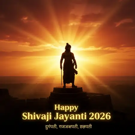 Happy Shivaji Jayanti 2026 Minimal Poster Design - Free Happy Shivaji Jayanti 2026 Download