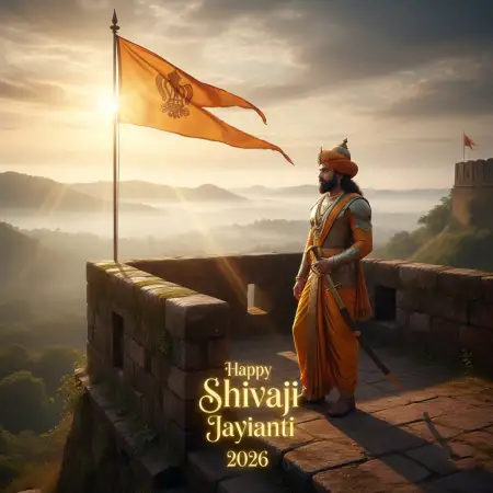 Happy Shivaji Jayanti 2026 Shivneri Fort Wallpaper - Free Happy Shivaji Jayanti 2026 Download