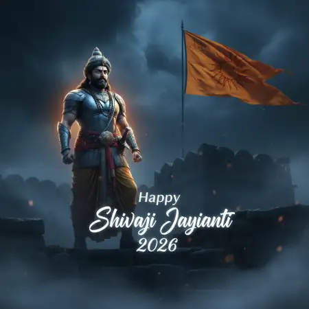 Happy Shivaji Jayanti 2026 Tribute Poster - Free Happy Shivaji Jayanti 2026 Download