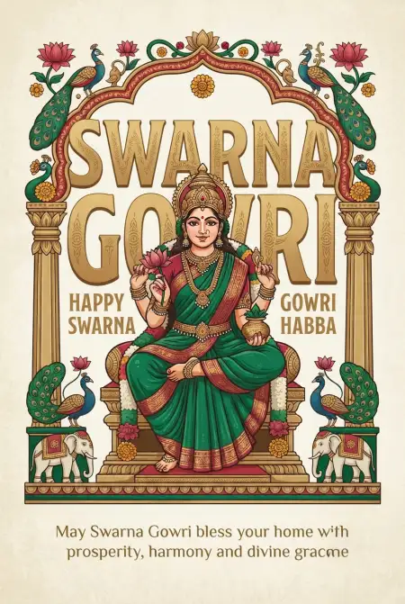 happy swarna gowri habba images 2026 - Happy Gauri Habba Wishes 2026