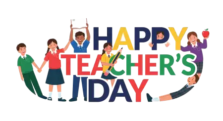 Happy Teacher With Students Png - Free Teachers Day Png Download