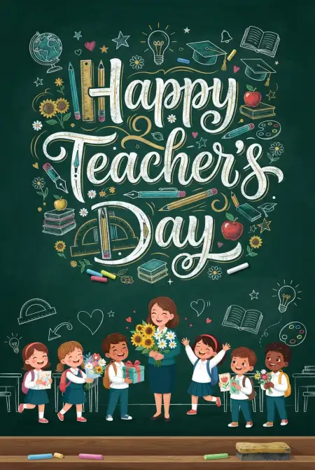 Happy Teachers Day Cards For Whatsapp - Free Card Download