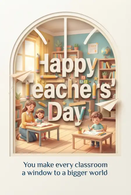 Happy Teachers Day Greeting Card For Instagram - Free Card Download
