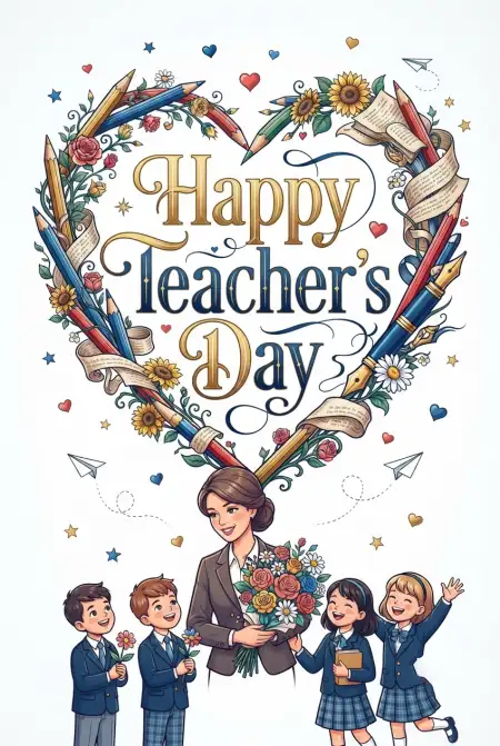 Happy Teachers Day Greeting Card Free Download - Free Card Download