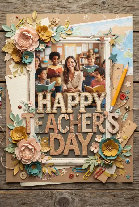 Happy Teachers Day Greeting Card Images - Free Card Download