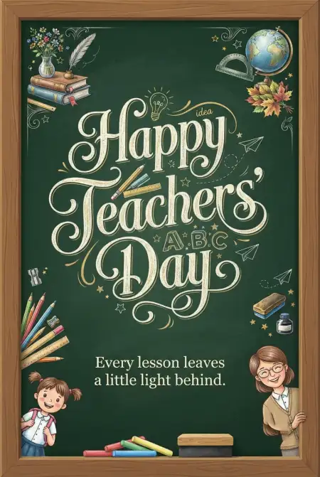 Happy Teachers Day Greeting Card - Free Card Download