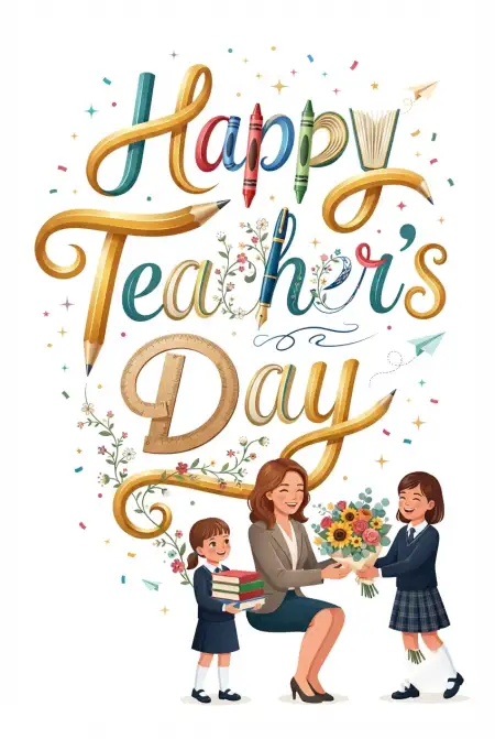 Happy Teachers Day Greeting Card - Free Card Download